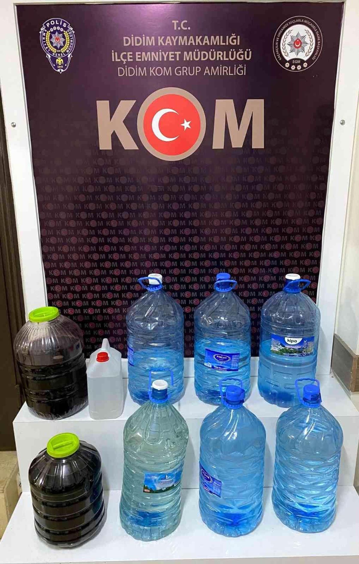 Didim\'de 102 litre kaçak alkol ele geçirildi