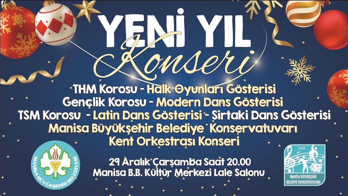 Manisa Büyükşehir, Yeni Yıl Konserine Davet Ediyor