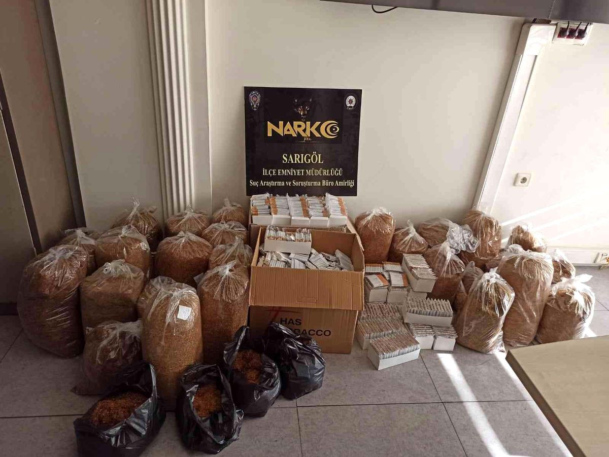 Sarıgöl de kaçak tütün operasyonu