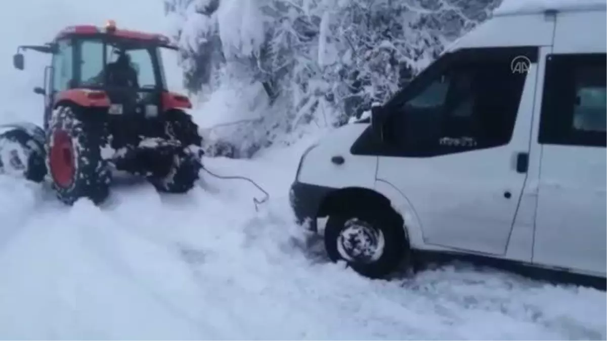 ZONGULDAK - Alaplı\'da kapalı köy yollarının açılması için çalışmalar sürüyor