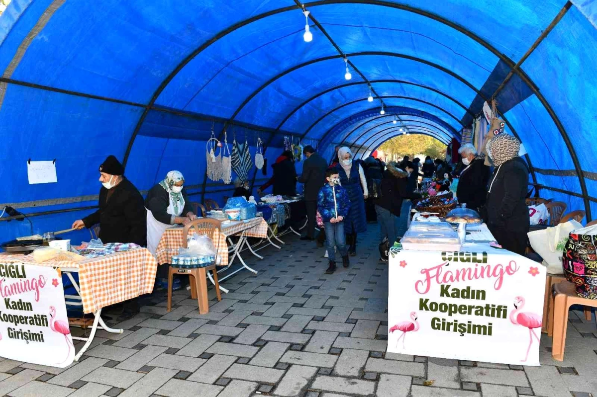 Çiğli\'de Kadın Üretici Pazarı açıldı