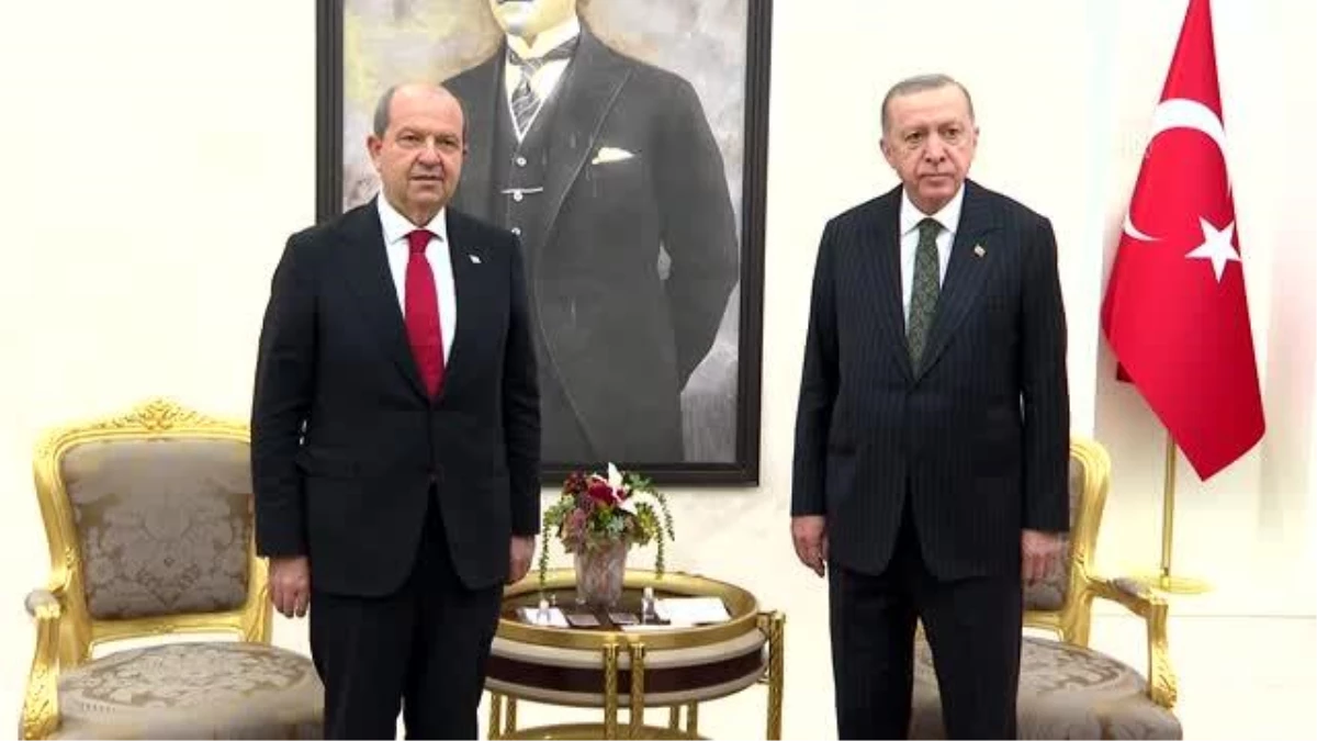 Cumhurbaşkanı Erdoğan, KKTC Cumhurbaşkanı Tatar ile görüştü