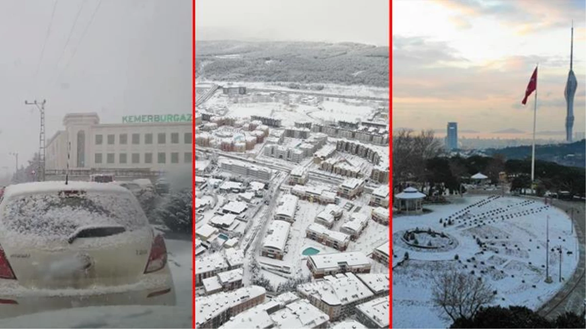Meteoroloji\'nin uyarılarının ardından İstanbul\'da kar yağışı etkili oldu! İlçelerden kartpostallık görüntüler yağıyor