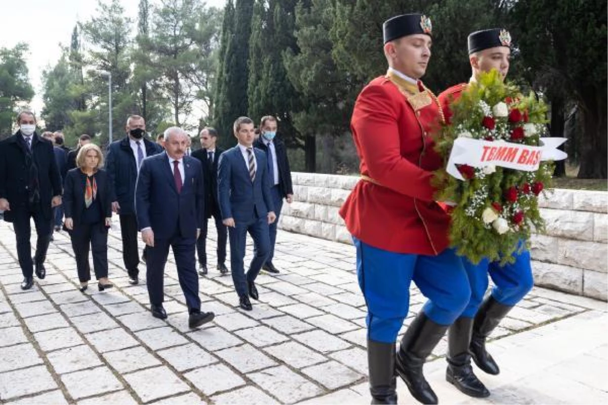 TBMM Başkanı Şentop, Gorica Partizan Heykeli\'ne çelenk bıraktı