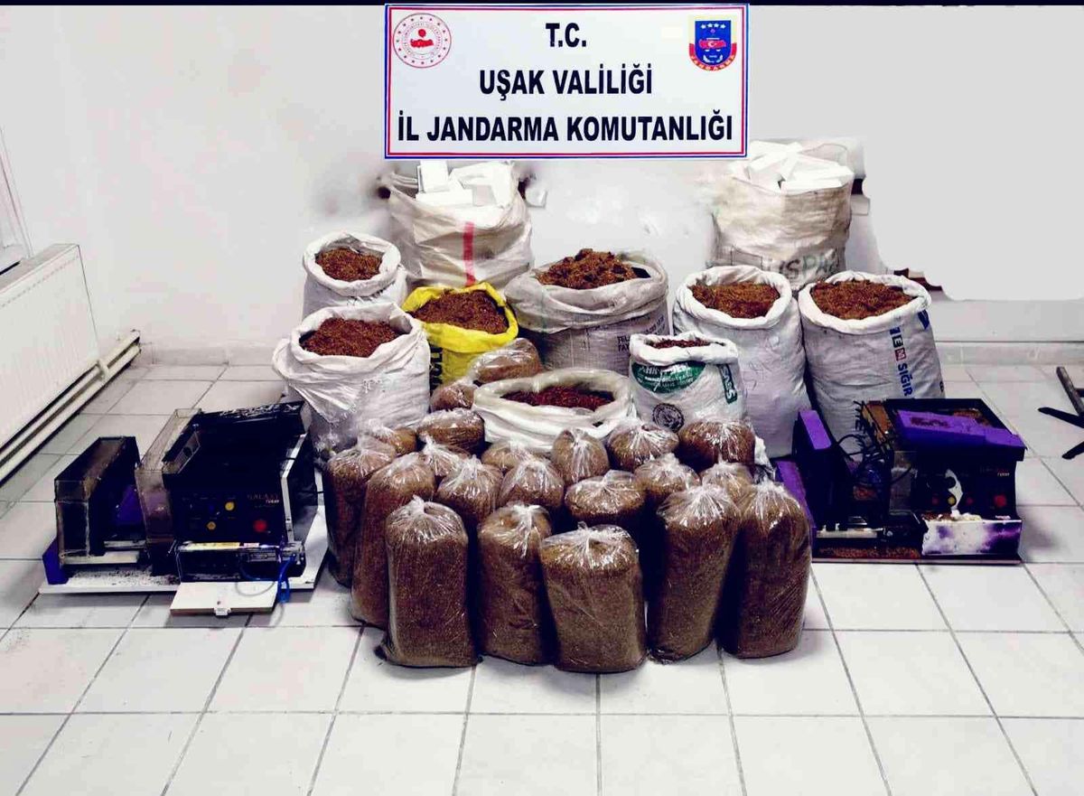 Uşak\'ta 310 kilogram kaçak tütün ele geçirildi