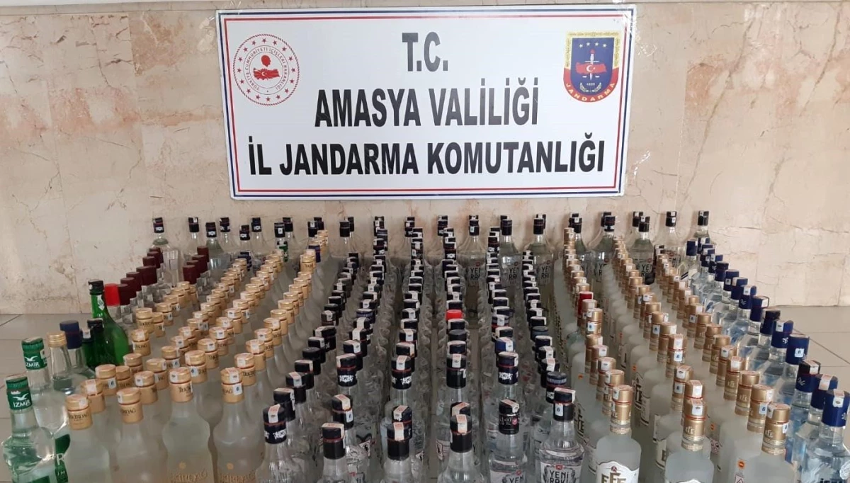 Amasya\'da 230 şişe kaçak içki ele geçirildi