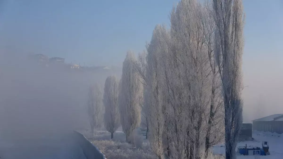 Ardahan buz tuttu, hava sıcaklığı eksi 24 dereceye düştü