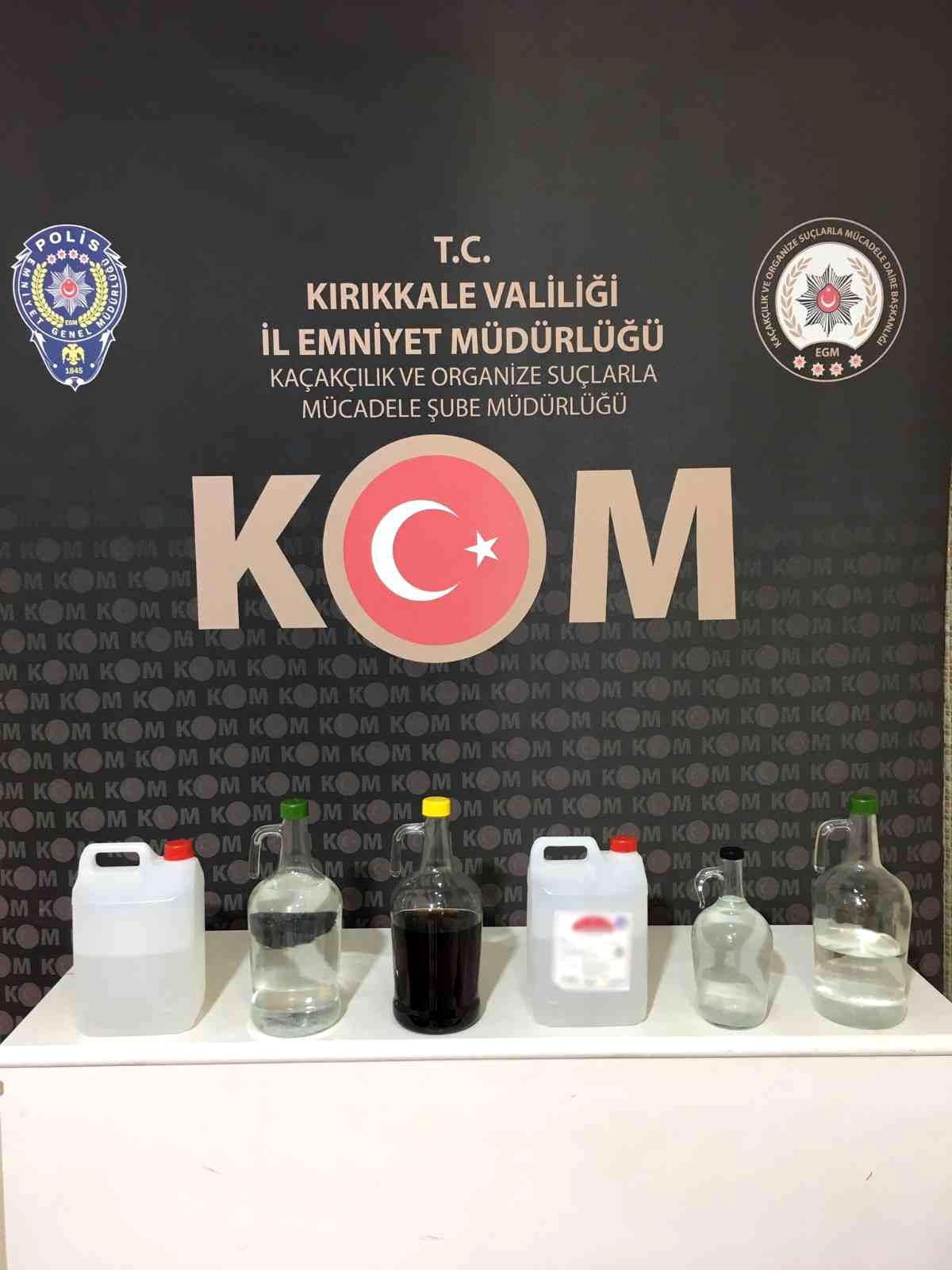 Kırıkkale\'de kaçak içki operasyonu: 1 gözaltı