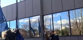 Kosova'da enerji krizi battaniye ile protesto edildi