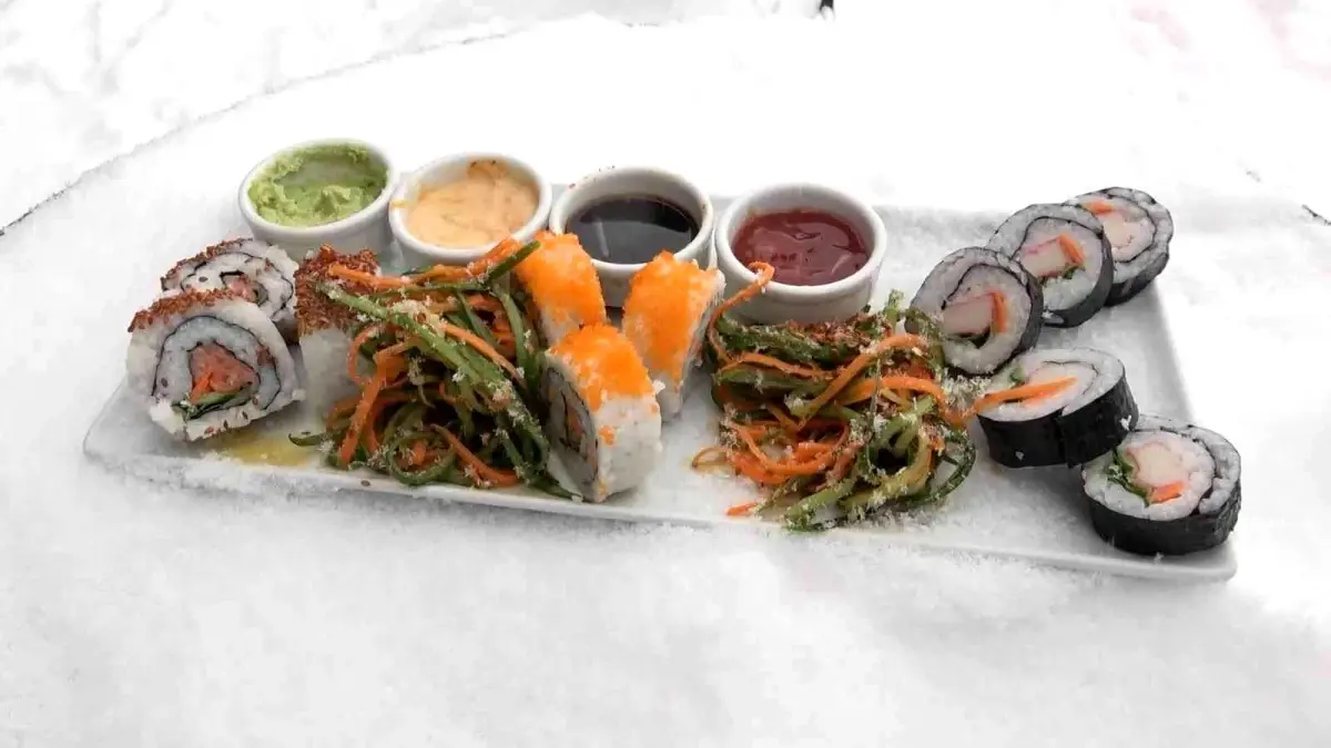 2 bin metrede, eksi 10 derecede 'sushi' keyfi