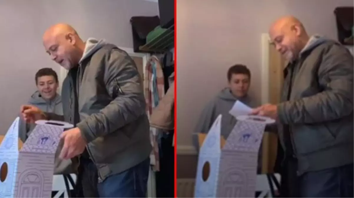 Kızının kendisi için hazırladığı kutuyu açan adam, duyduğu ses karşısında hüngür hüngür ağladı