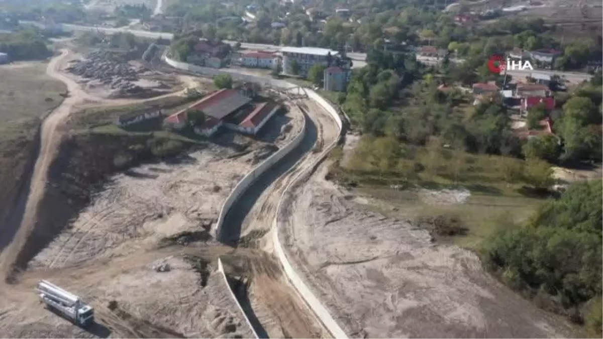 Necatiye Köyiçi Deresi ıslah çalışmalarının yüzde 50\'si tamamlandı