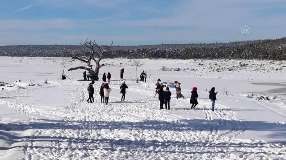Üniversite öğrencileri kar etkinliğinde doyasıya eğlendi