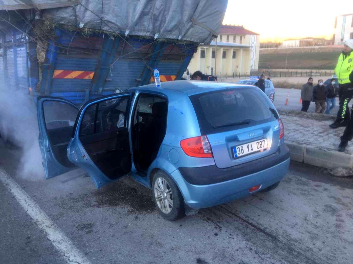 Bayburt\'ta trafik kazası: 1 yaralı
