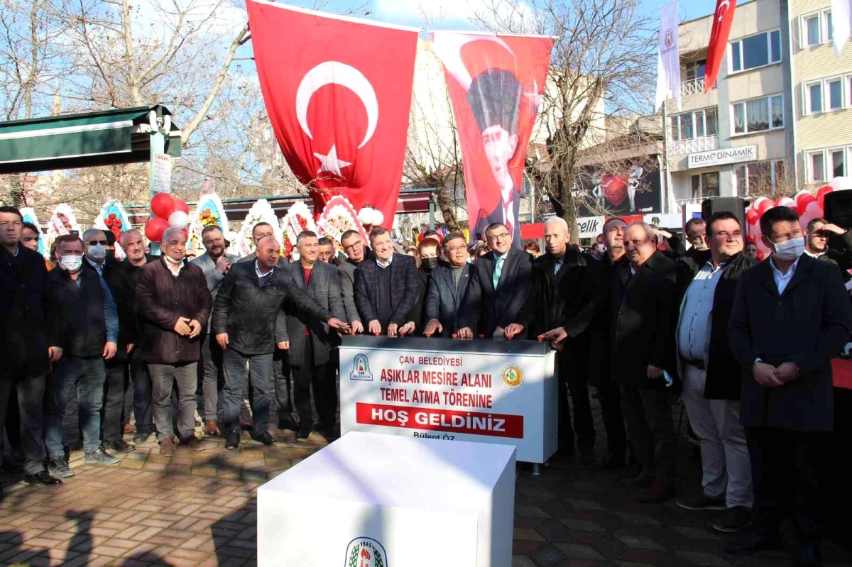 Çan Belediyesi Aşıklar mesire alanı temel atma töreni düzenlendi