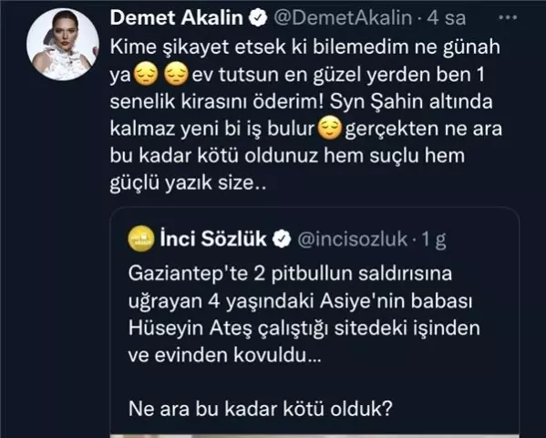 Pitbull saldırısına uğrayan Asiye'nin babasını duyan Demet Akalın, hemen harekete geçti