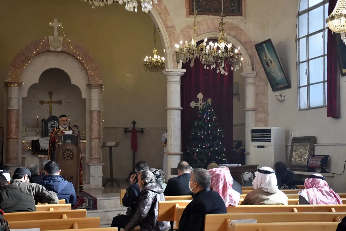 Barış Pınarı Harekatı ile terörden temizlenen Rasulayn\'da Noel kutlandı