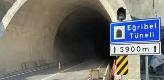 Eğribel Tüneli'nin sağ tüpü ulaşıma açıldı