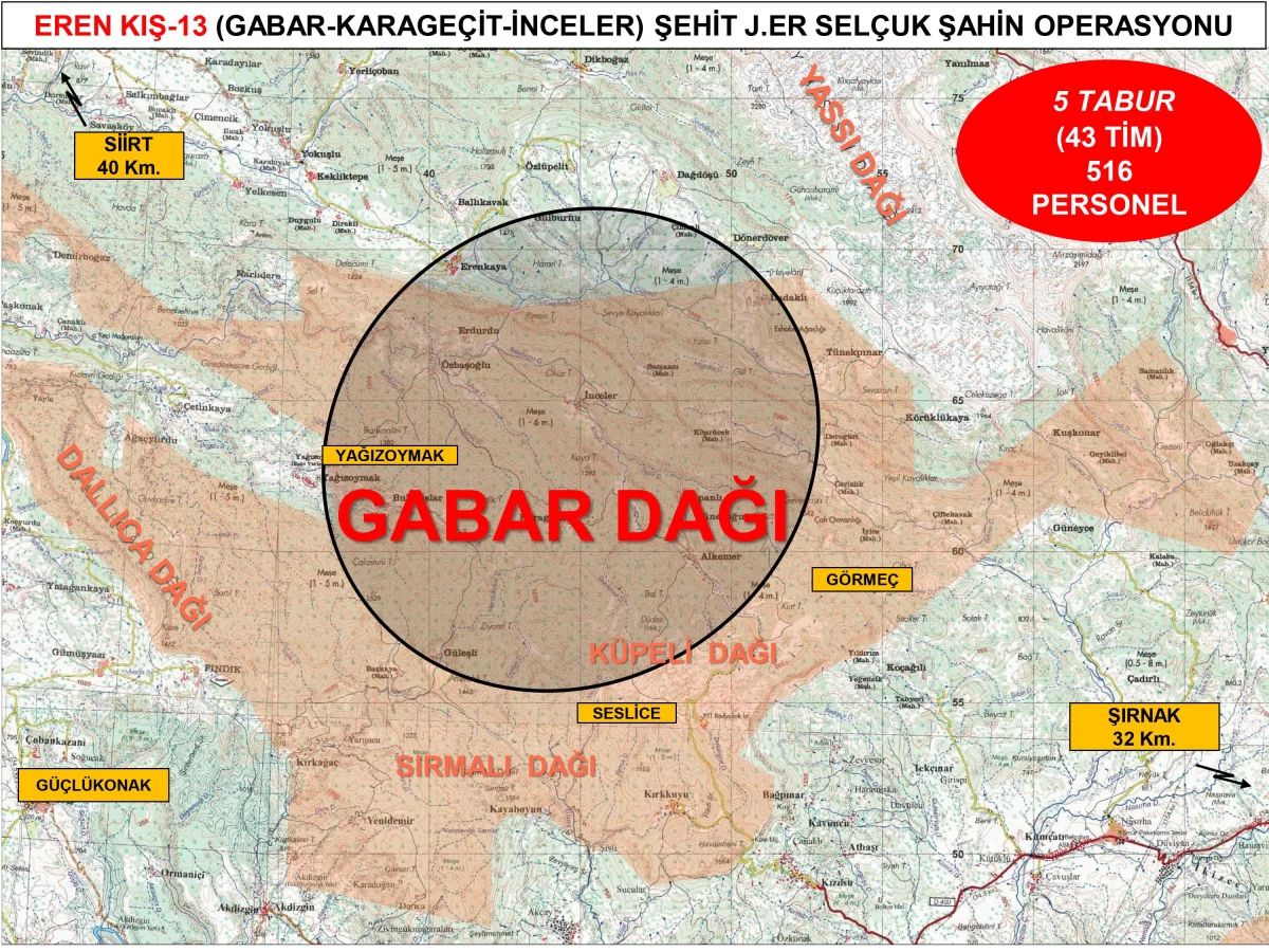 Şırnak\'ta Eren Kış-13 Operasyonu başlatıldı