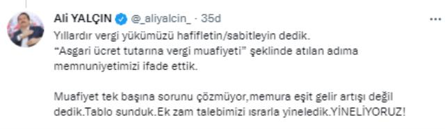 Son Dakika! Memur Sen Başkanı Ali Yalçın'dan ek zam tepkisi: Memura 'Aylık 38 lira ile yetinin' denileceğini, düşünmek bile istemiyoruz