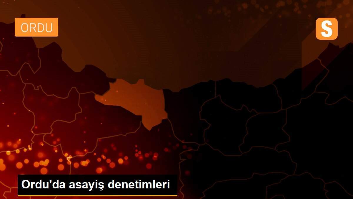 Ordu\'da asayiş denetimleri