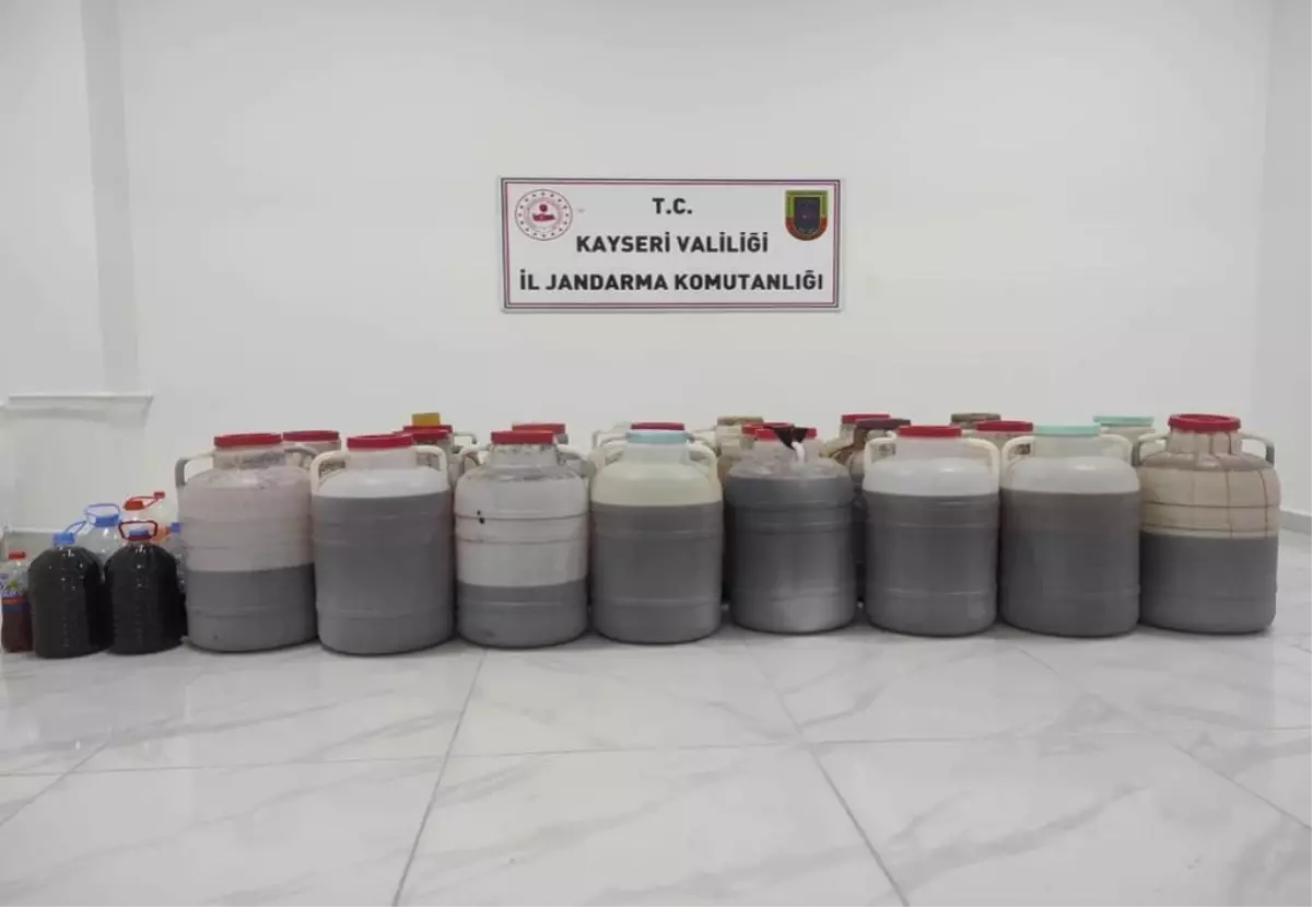 Kayseri\'de 495 litre kaçak içki ele geçirildi