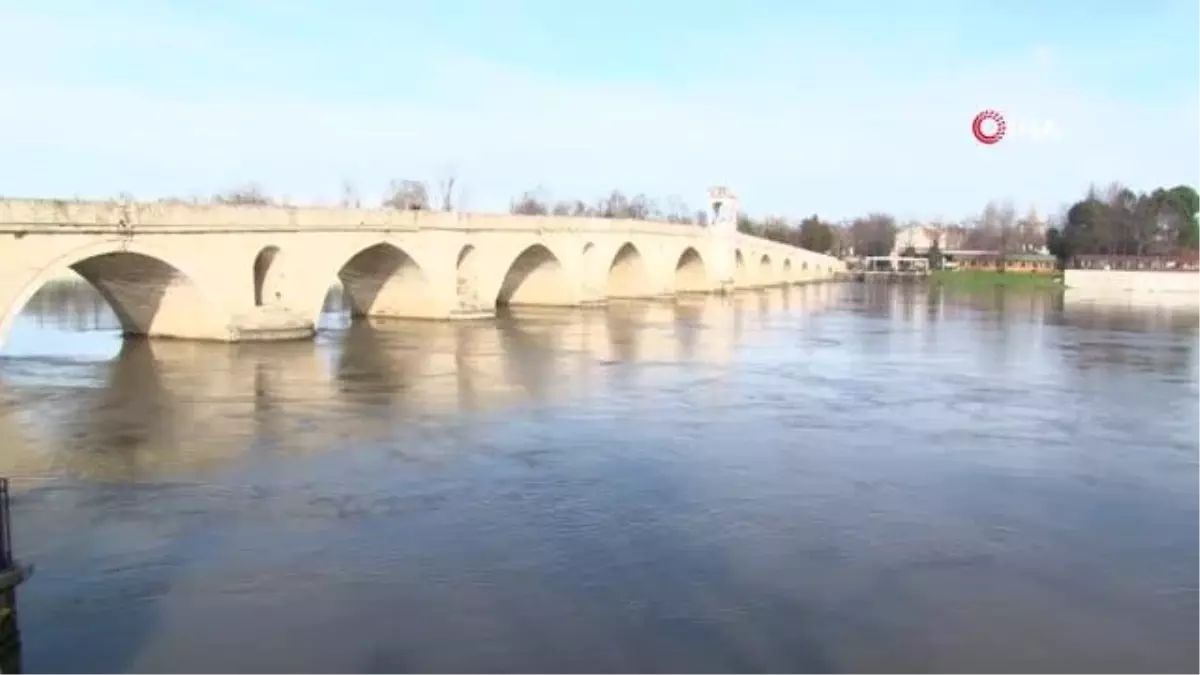 Edirne\'deki yağışlar Meriç ve Tunca nehirlerinin debisini artırdı