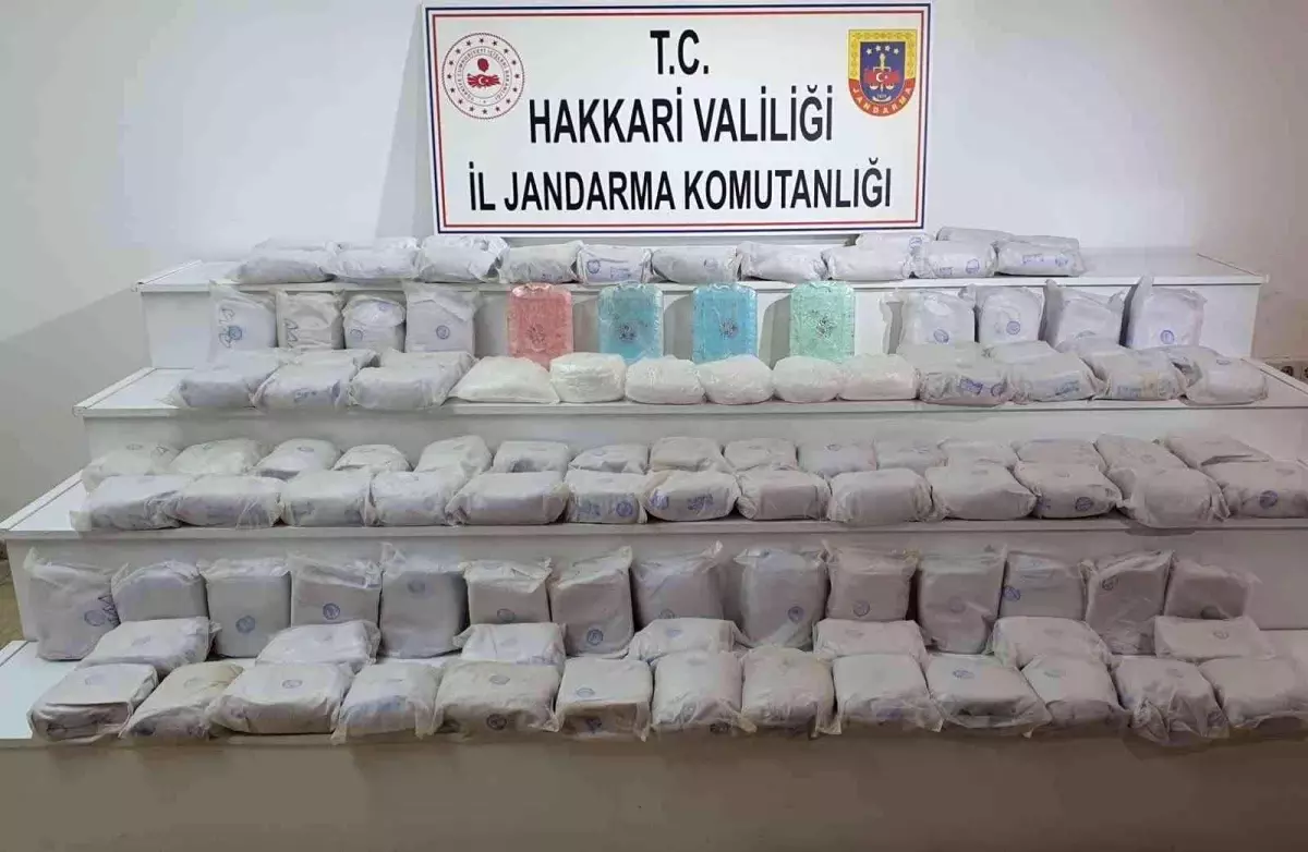 Hakkari\'de 103 kilo eroin ele geçirildi