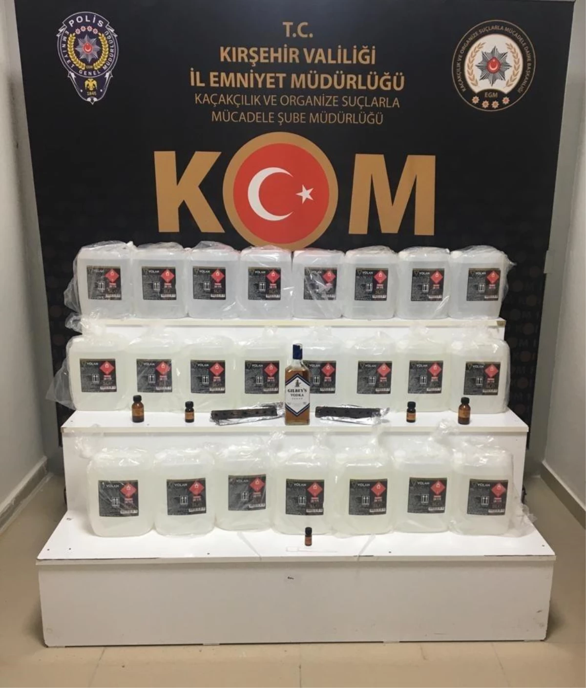 Kırşehir\'de 125 litre etil alkol ele geçirildi