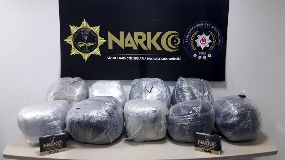 Siverek\'te 105 kilo esrar ele geçirildi