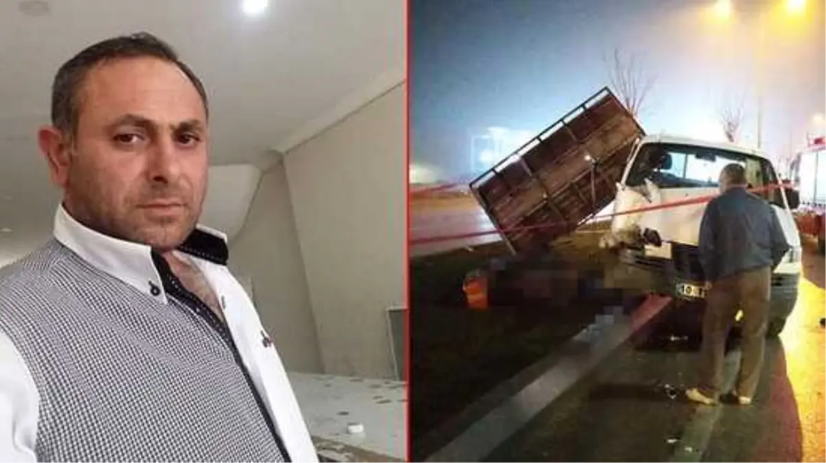 Kontrolden çıkan kamyonet direğe çarptı, sürücü camdan yola fırladı! Feci kaza kamerada