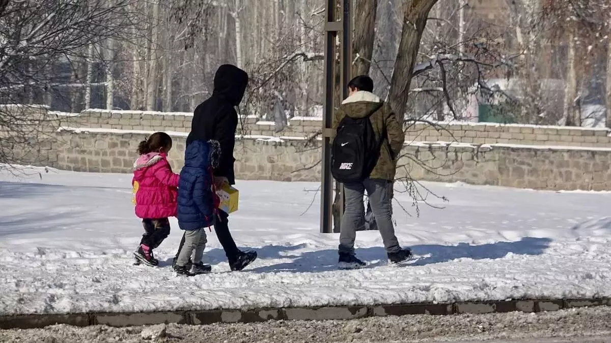 Ağrı\'da dondurucu soğuklar yerini kar yağışına bıraktı