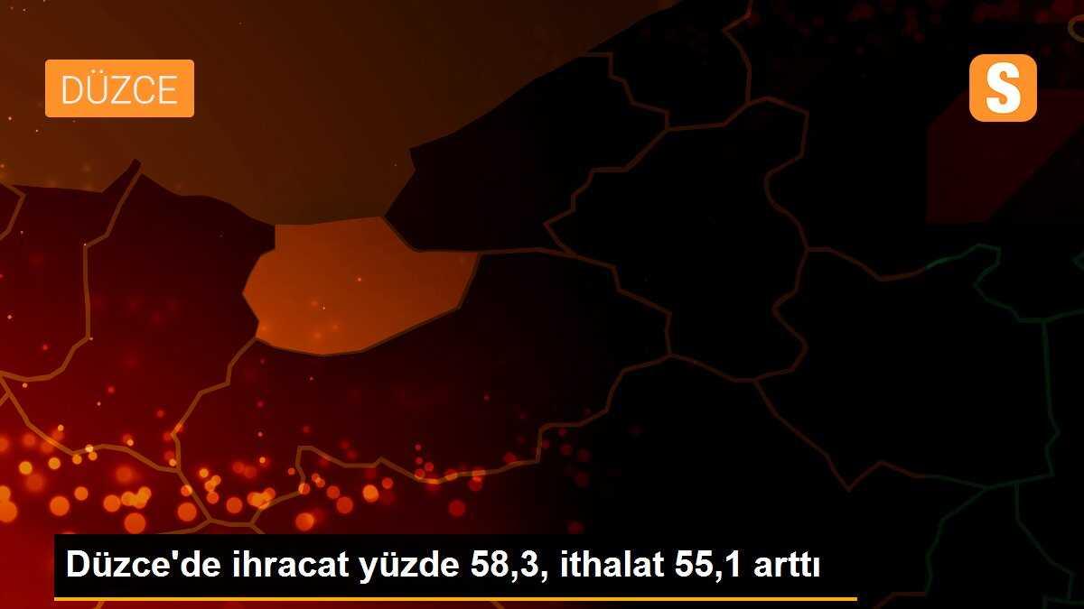 Düzce\'de ihracat yüzde 58,3, ithalat 55,1 arttı