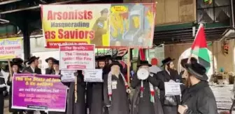 Ortodoks Yahudileri ve İsrail yanlısı iki grup karşıt protestolar düzenledi