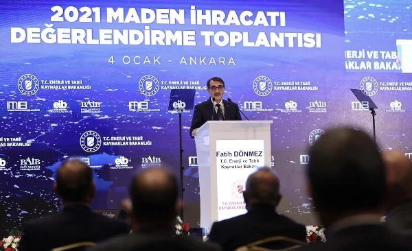 Bakan Dönmez: 2021'de maden ihracatında Cumhuriyet tarihi rekoru kırdık