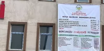 Eleşkirt Belediyesi Gelir-Gider tablosunu afişle halka duyurdu