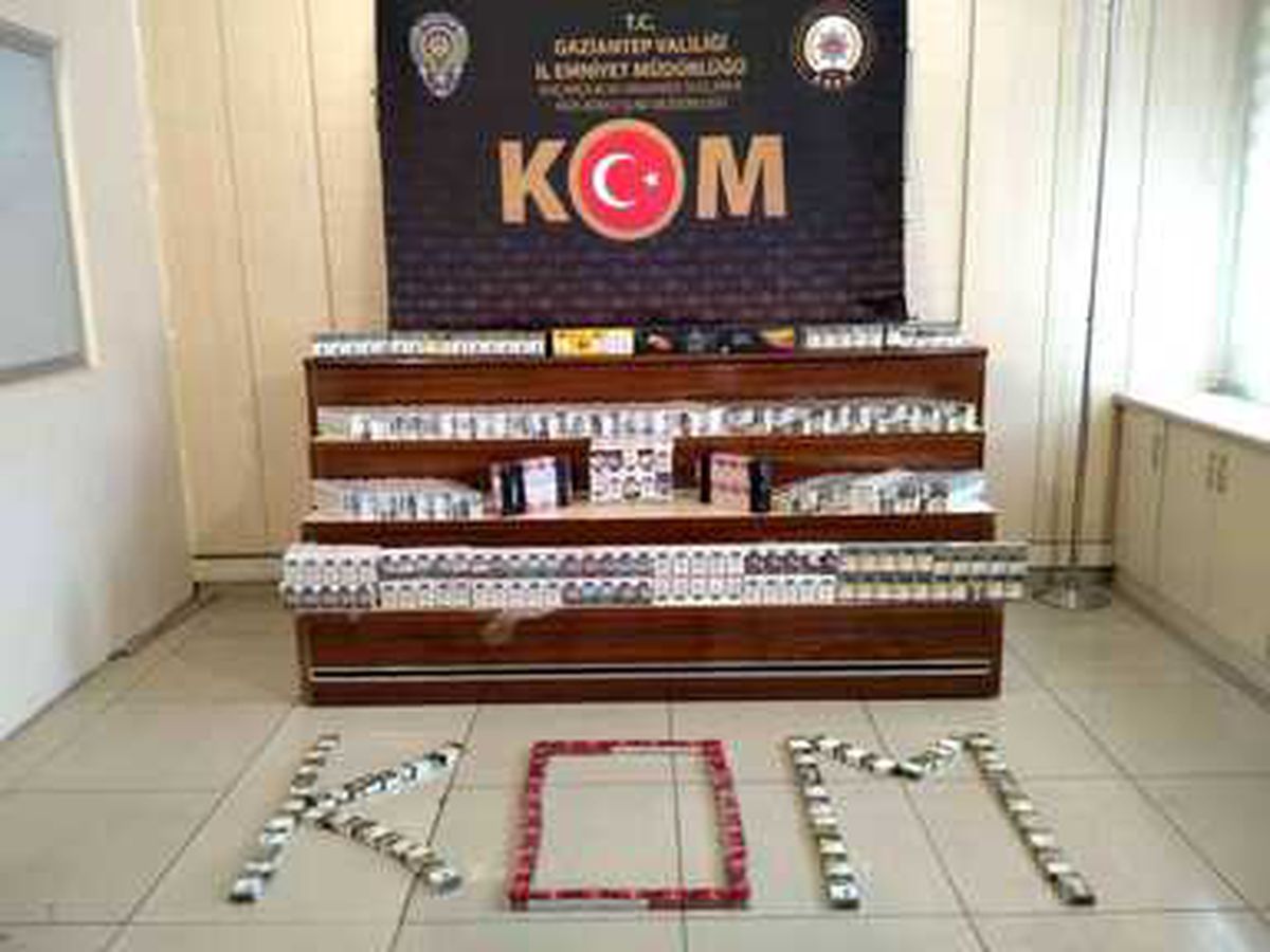 Gaziantep\'te bin 580 paket kaçak sigara ele geçirildi