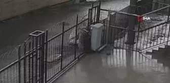 Pendik'te dikenli tellerin üzerinden atlayıp hırsızlık yapan kadın pes dedirtti