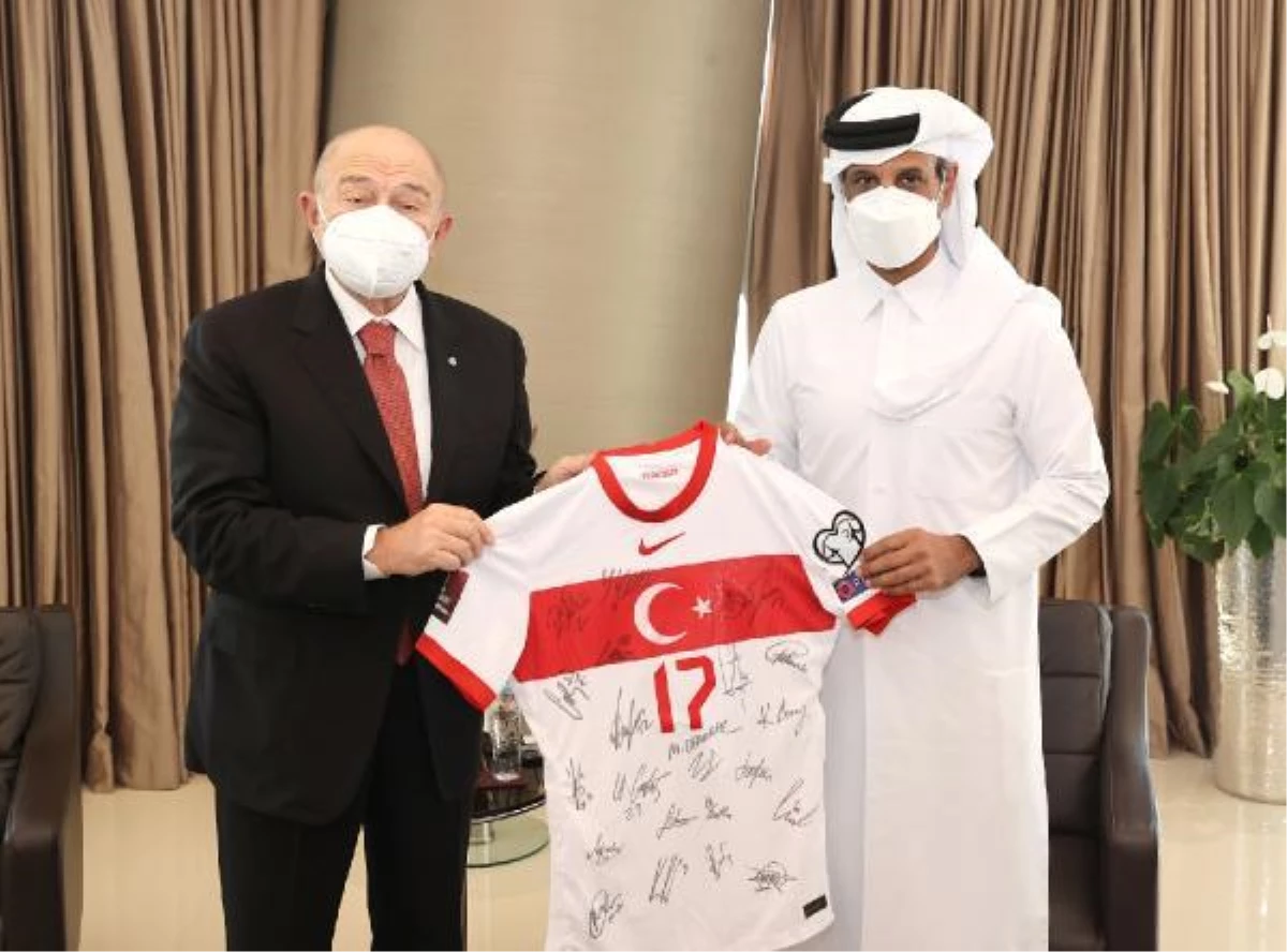 TFF Başkanı Özdemir\'den Katar Futbol Federasyonu Başkanı Al Thani\'ye ziyaret