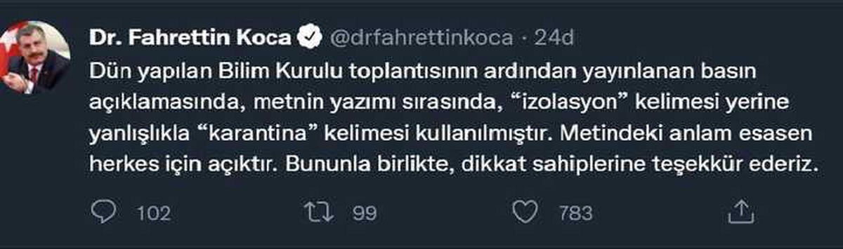 Son dakika haberleri! Bakan Koca\'dan \'karantina\' açıklaması