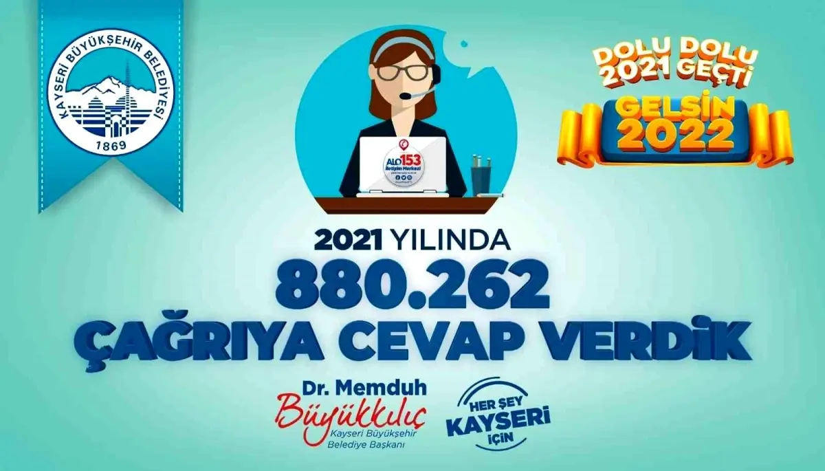 Kayseri\'de 153 Çağrı Merkezi 880 bin çağrıyı cevapladı