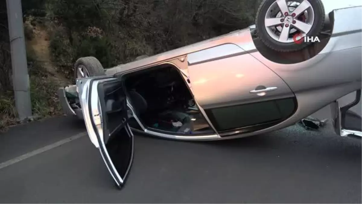 Son dakika haber! Otomobille takla attı, sürücü kazayı yara almadan atlattı