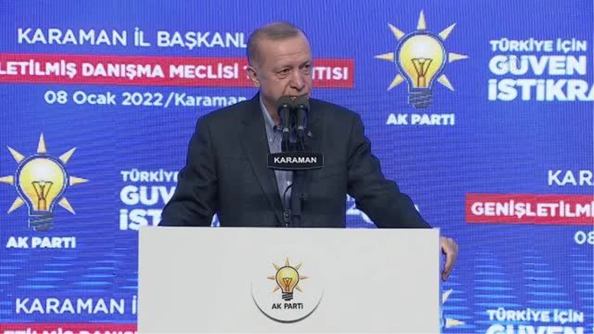 Son dakika haber! Cumhurbaşkanı ve AK Parti Genel Başkanı Erdoğan, partisinin Karaman İl Danışma Meclisi\'nde konuştu: (2)