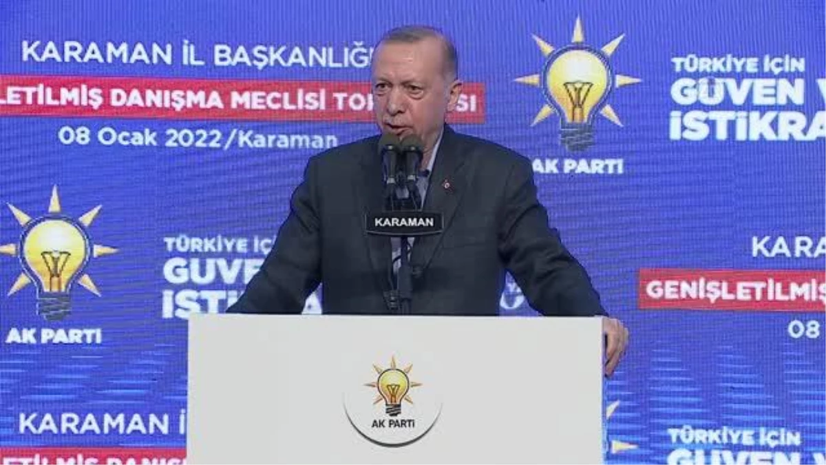 Son dakika: Cumhurbaşkanı ve AK Parti Genel Başkanı Erdoğan, partisinin Karaman İl Danışma Meclisi\'nde konuştu: (4)