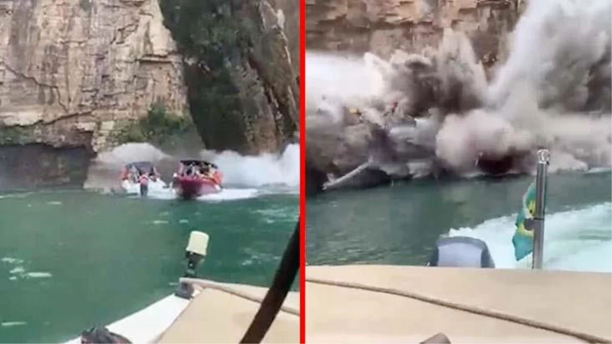Brezilya\'da teknelerin üzerine kaya düştü! 7 kişi hayatını kaybetti