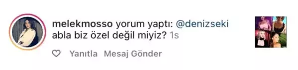 Deniz Seki ve Melek Mosso sosyal medyada birbirine girdi!