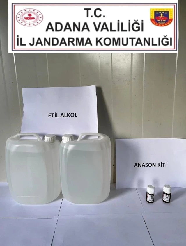 Adana'da 138,5 litre sahte alkol ele geçirildi