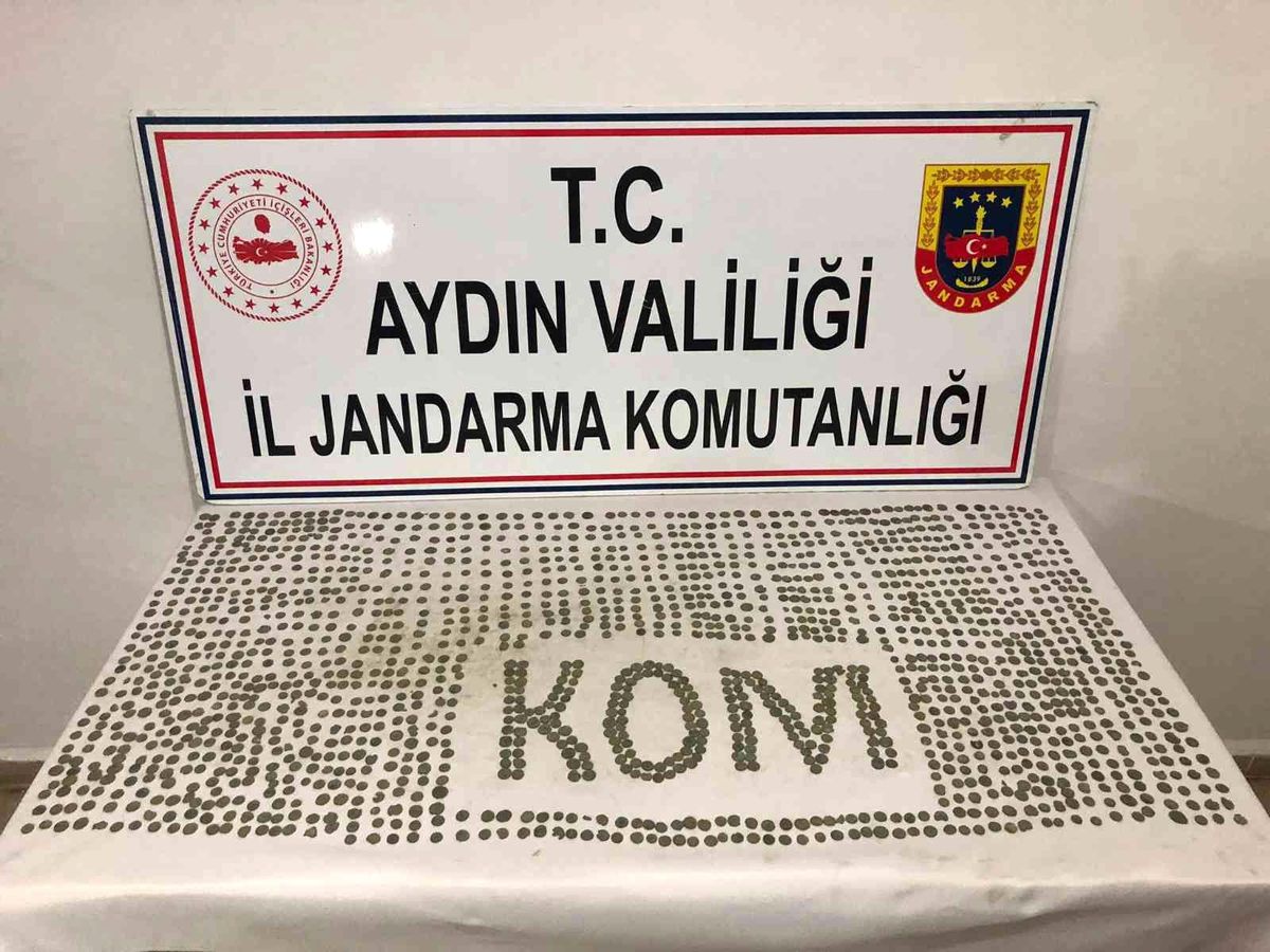 Aydın\'da tarihi eser operasyonu: Bin 642 adet bronz sikke ele geçirildi