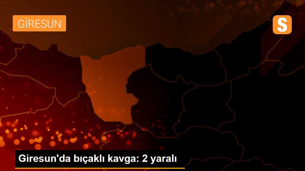 Giresun\'da bıçaklı kavga: 2 yaralı