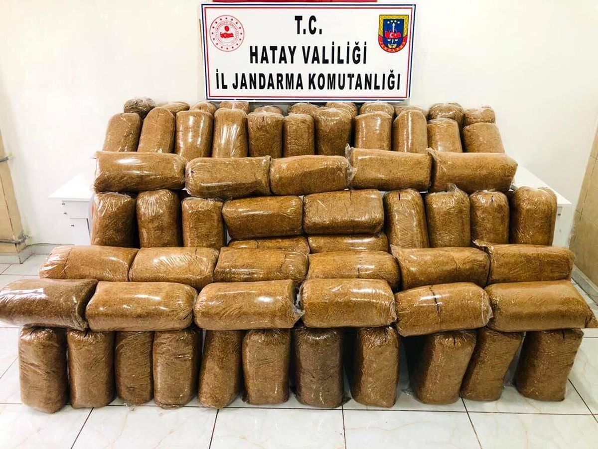 Hatay\'da 450 kilo kaçak tütün ele geçirildi